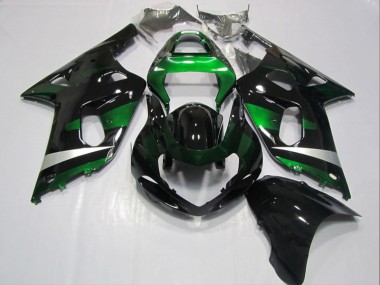 Black Green 01-03 GSXR 600 Motorcycle Fairing