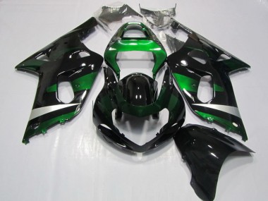 Black Green 01-03 GSXR 750 Motorcycle Fairings