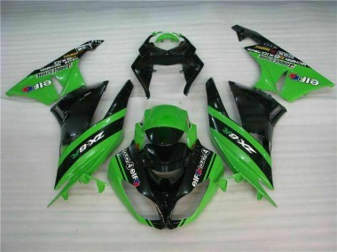 Black Green 09-12 ZX6R Motorcycle Fairing Kits