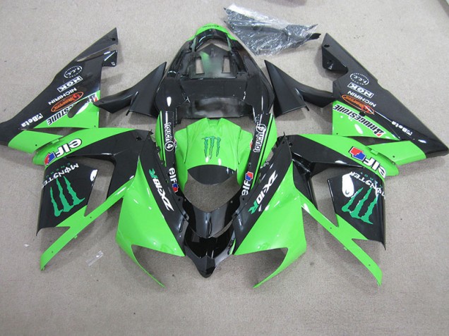 Black Green Monster 03-05 ZX10R Motorcycle Fairings