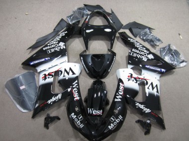 Black West Mobil Ninja 636 05-06 ZX6R Motorcycle Fairings