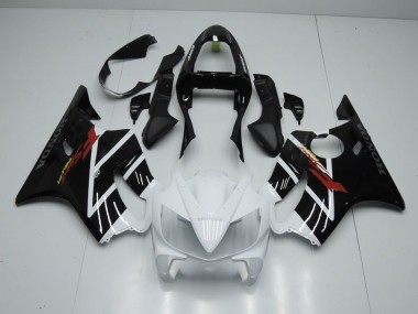 Black White 01-03 CBR600 F4i Motorcycle Fairings