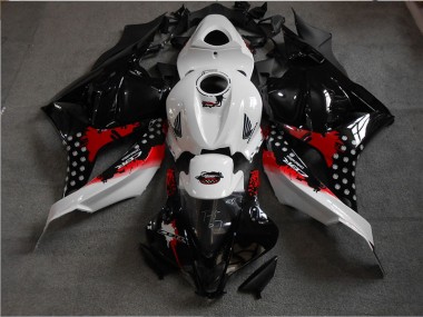 Black White Red 09-12 CBR600RR Motorcycle Fairings