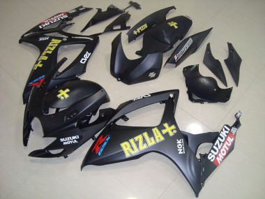 Black Yellow Rizla 06-07 GSXR 750 Motorcycle Fairings