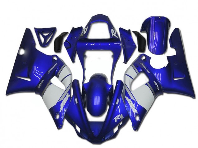 Blue White 00-01 YZF R1 Motorcycle Fairings