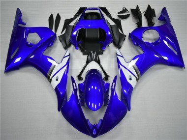 Blue White 03-05 YZF R6 Full Motorcycle Fairing Kits