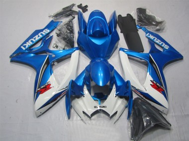 Blue White 06-07 GSXR 600 Motorcycle Fairings