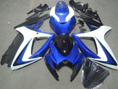 Blue White Black 06-07 GSXR 600 Motorcycle Fairings