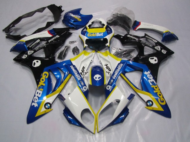 Blue White GoldBet 09-14 S1000RR Motorcycle Fairings