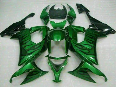 Green Flame 08-10 ZX10R Motorcycle Fairings