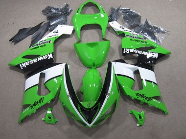 Green White Black Ninja 636 05-06 ZX6R Motorcycle Fairings