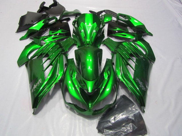 Green White Ninja Decal 12-21 ZX14R ZZR1400 Motorcycle Fairings