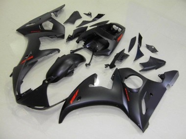 Matte Black Red Decals 03-05 YZF R6 Motorcycle Fairings