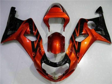 Orange Black 00-02 GSXR 1000 Motorcycle Fairings