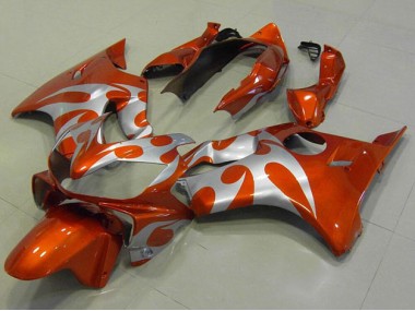 Orange Silver 04-07 CBR600 F4i Motorcycle Fairings