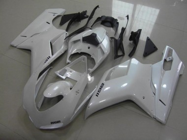 Pear White Black Decals 07-14 Ducati 848 1098 1198 Motorcycle Fairings