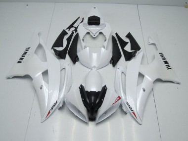 Pearl White and Red Sticker 08-16 YZF R6 Motorcycle Fairings