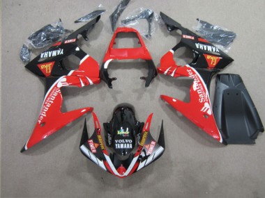 Red Black Santander 03-05 YZF R6 Motorcycle Fairings