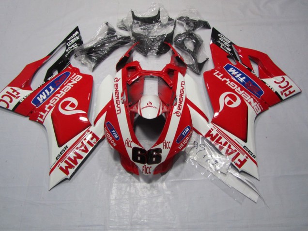 Red FIAMM FICC 11-14 Ducati 1199 Motorcycle Fairings