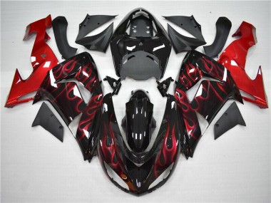 Red Flame 06-07 ZX10R Motorcycle Fairings