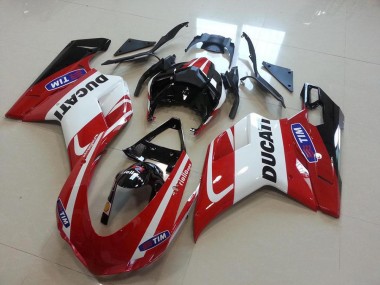 Red White 07-14 Ducati 848 1098 1198 Motorcycle Fairings