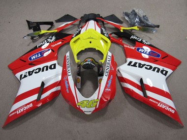 Red White Generali 46 07-14 Ducati 1098 848 Motorcycle Fairings