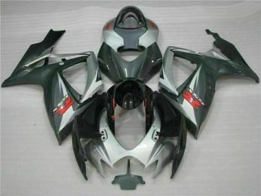 Silver Black 06-07 GSXR 600/750 Motorcycle Fairings