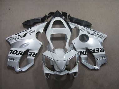 Silver Repsol 01-03 CBR600 F4i Motorcycle Fairings