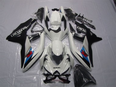 White Black 07-08 GSXR 1000 Motorcycle Fairings