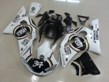 White Black 98-02 YZF R6 Motorcycle Fairings