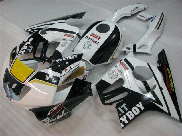 White Black Playboy 95-98 CBR600 F3 Motorcycle Fairings