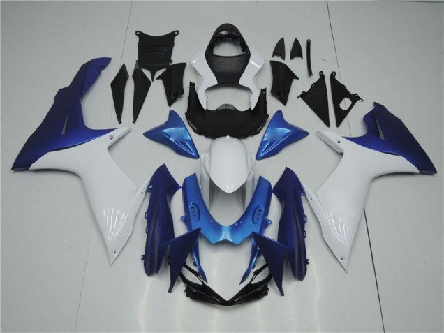 White Blue 11-21 GSXR 600/750 Motorcycle Fairings