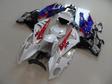 White Blue Red Becker Carbon 09-14 S1000RR Motorcycle Fairings