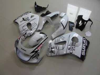 White Corona 96-00 GSXR 600 Motorcycle Fairings