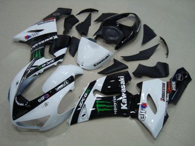 White Monster 05-06 ZX6R Motorcycle Fairings