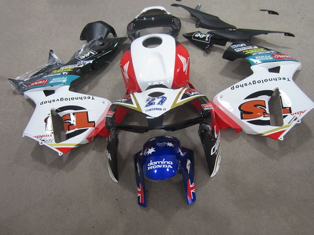 White Red Blue 07-08 CBR600RR Motorcycle Fairings