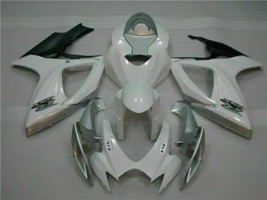 White Silver 06-07 GSXR 600/750 Motorcycle Fairings