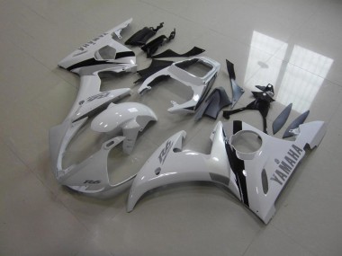 White and Grey Decals 03-05 YZF R6 Motorcycle Fairings