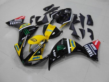 Yellow Black Monster 12-14 YZF R1 Motorcycle Fairings